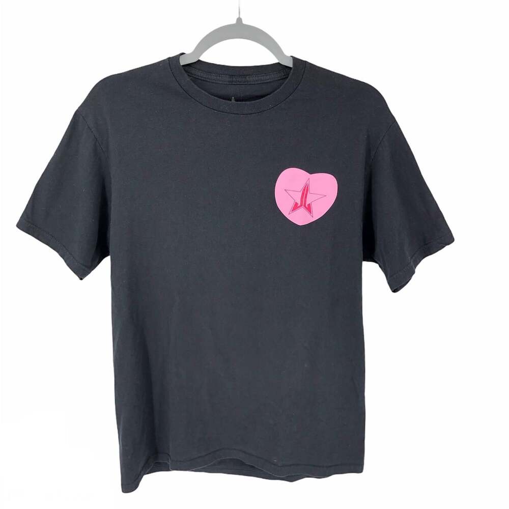 Jeffree Star Women’s Medium Heart Shape Candy Black Short Sleeve T-Shirt